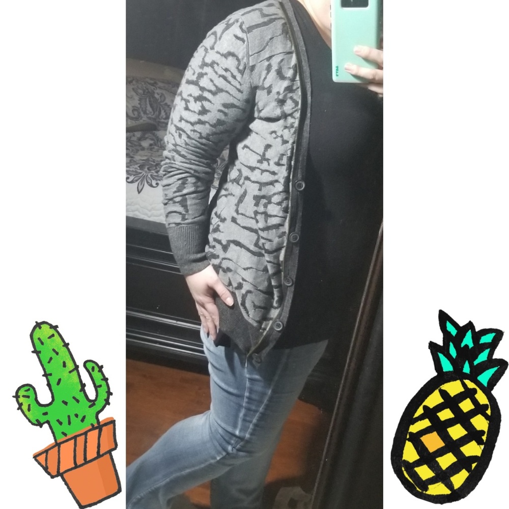 Grey leopard cardigan